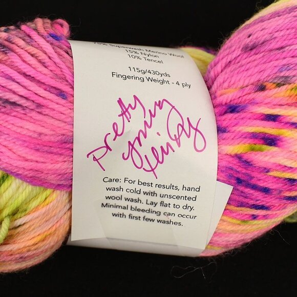 Lolo Did It Plush Sock Fingering Yarn SW Merino Blend 430yds Pretty Young Thing - Picture 4 of 4